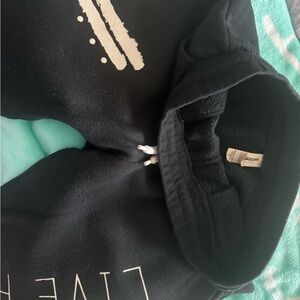 Black Graphic savage swim sweats, vguc, size small, black with white graphic